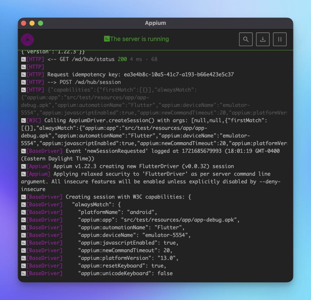 appium-server-running