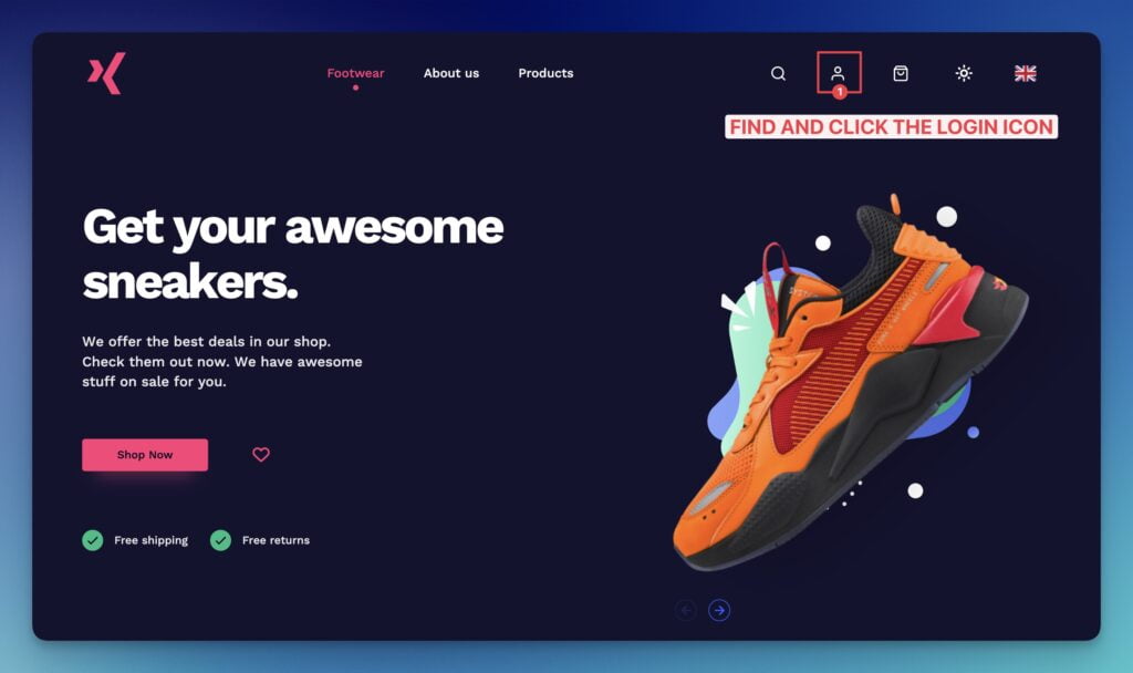 find-and-click-login-icon