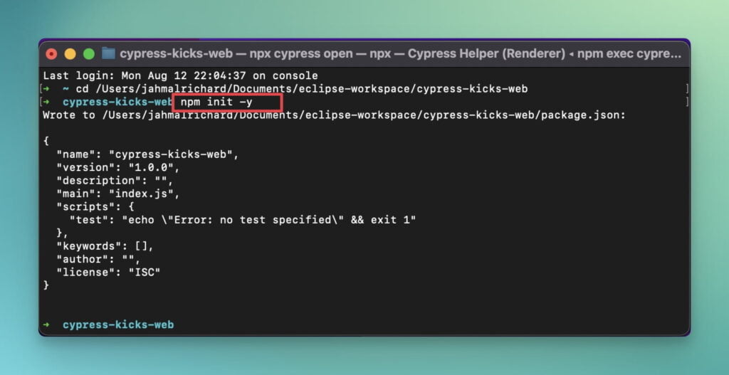 cypress-npm-y-i