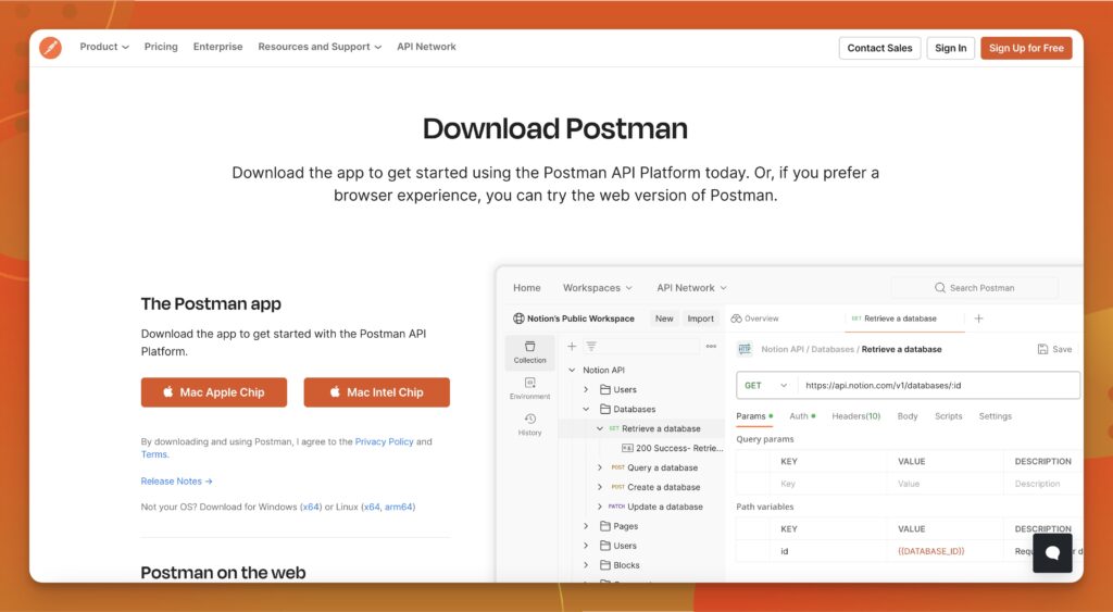 postman-download-page