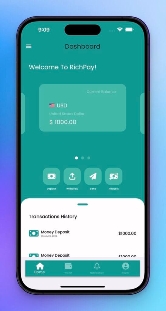 Flutter App: Home Screen