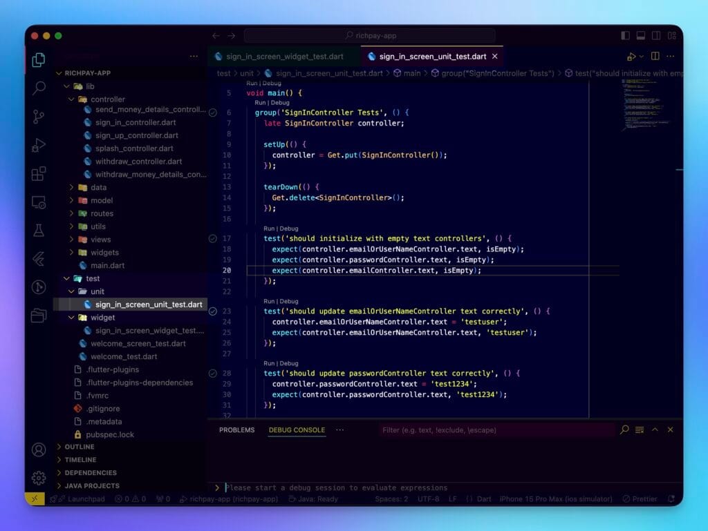 Flutter Unit Test
