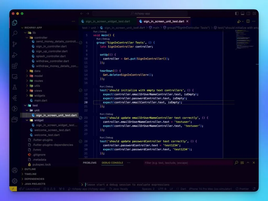 Flutter Unit Test