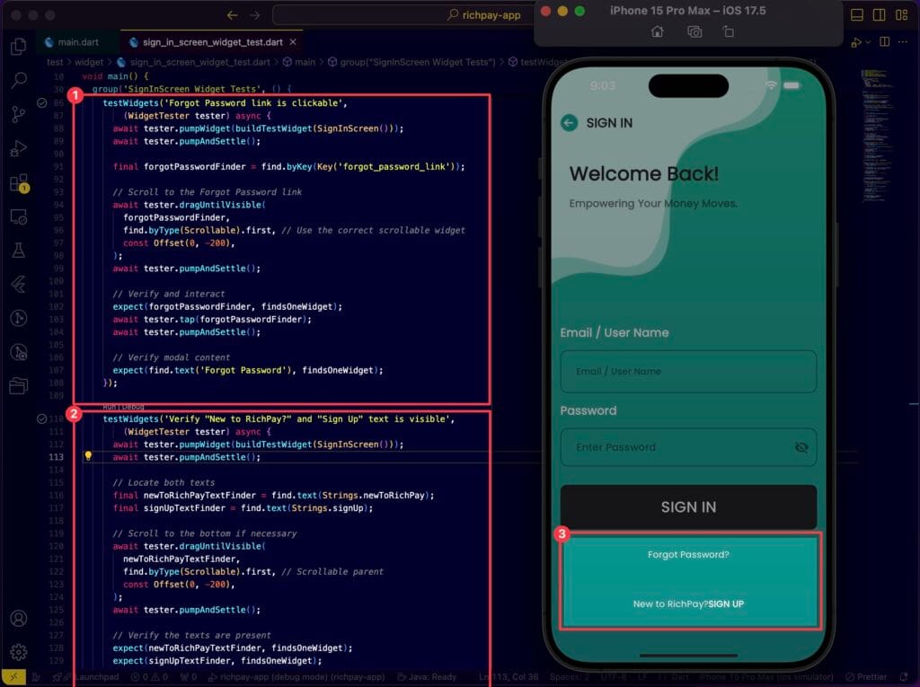 Widget Testing Links