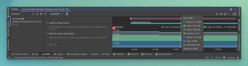 android-studio-memory-profiler