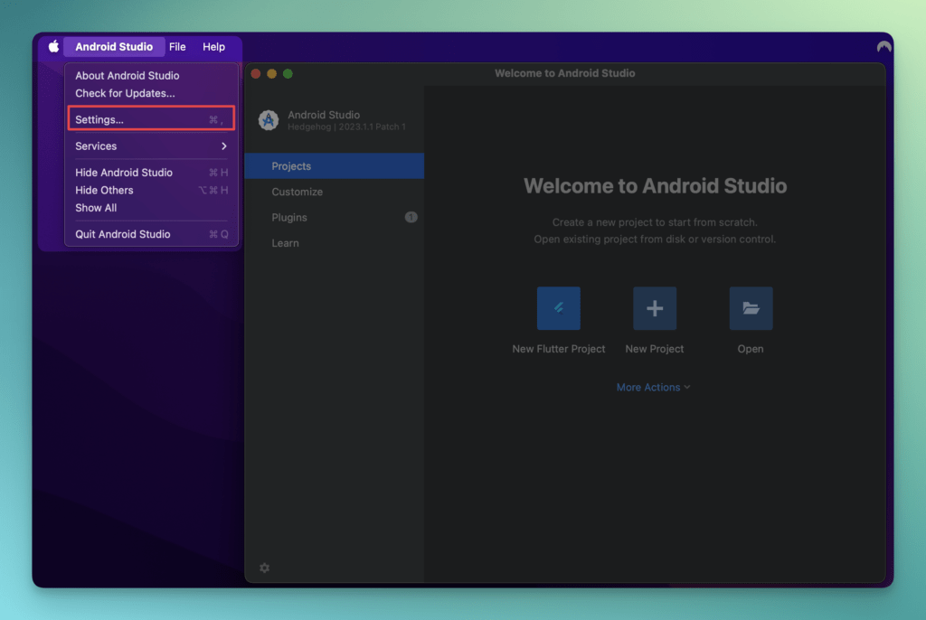 settings-android-studio