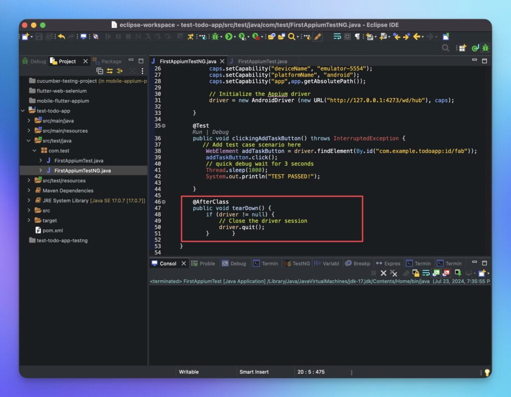 moving-the-closing-of-the-driver-in-afterclass-method