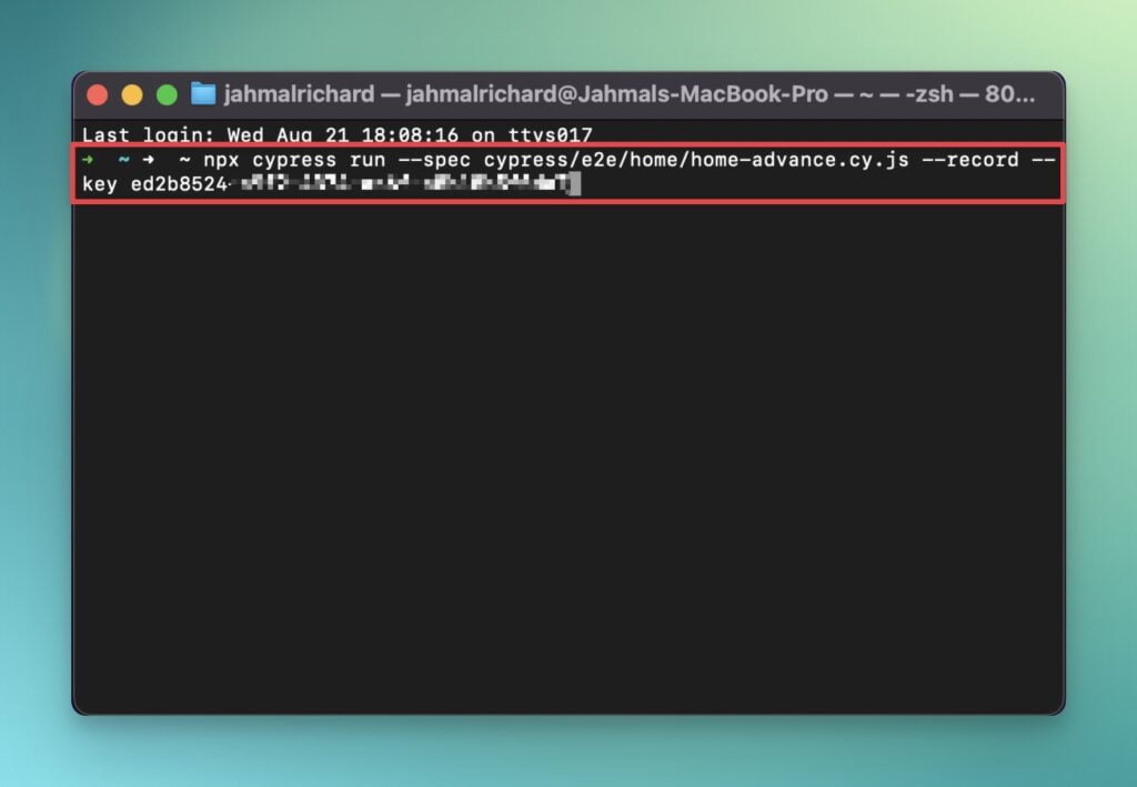 cypress-terminal-run-record