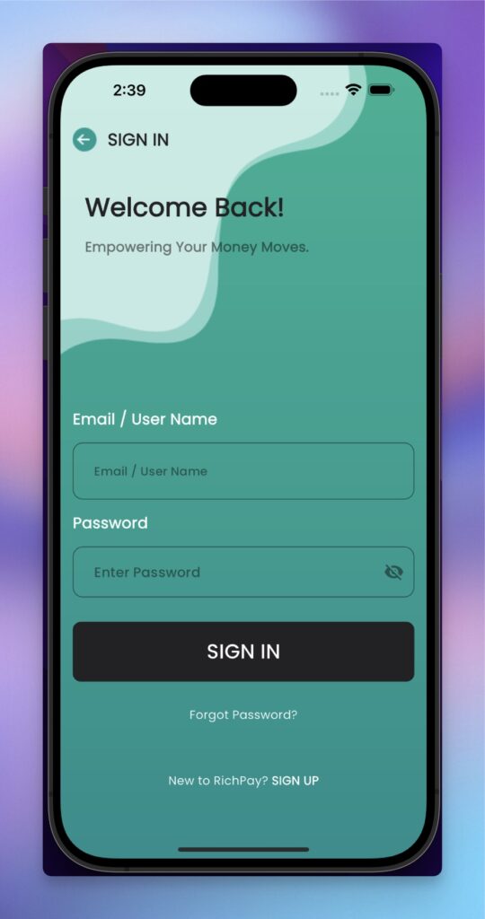 Sign In Screen