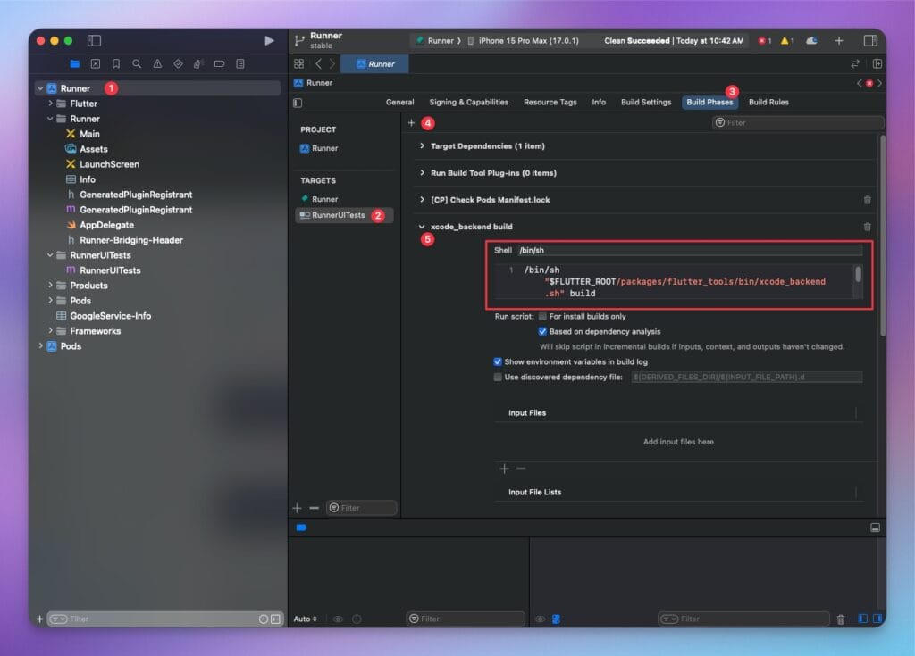 Patrol Xcode Backend Build