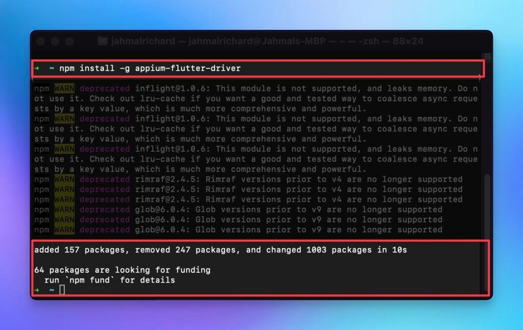 Installing Flutter Driver