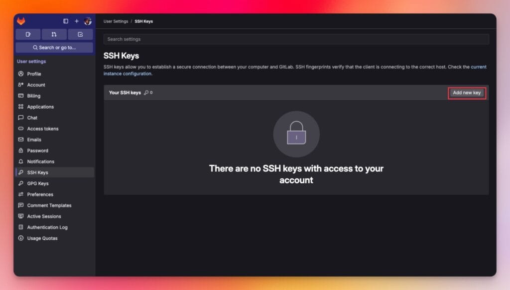 gitlab-ssh-key-gitlab-screen