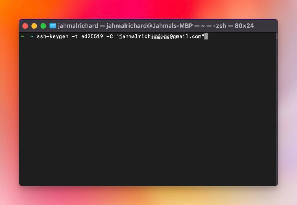 Terminal SSH Keygen Setup