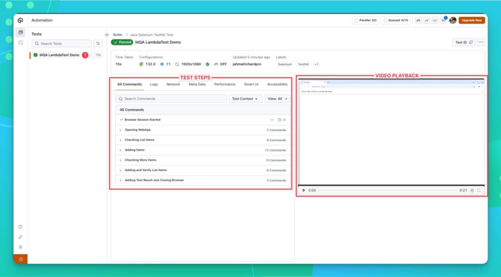 lambdatest-passed-web-automation-demo-test